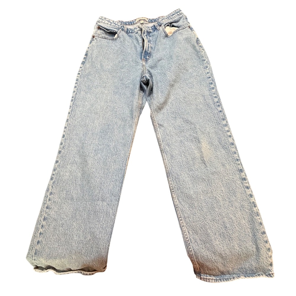 Abercrombie & Fitch Curve Love 90s Relaxed Jean High Rise‎ Light Wash 32 14R